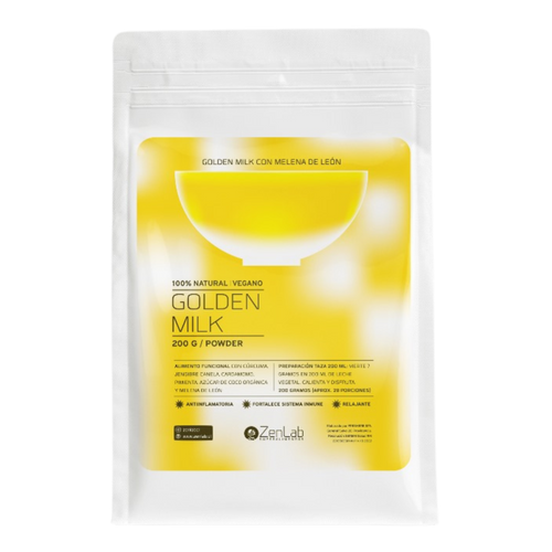 Golden Milk ZenLab – Bienestar Natural con Melena de León y Cúrcuma