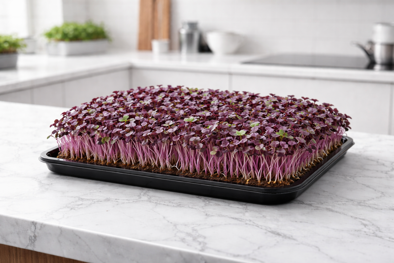 Microgreens vivos Rabanito y variedades 250 g HORECA (compra ahora y recibe en hasta 14 días en Santiago)