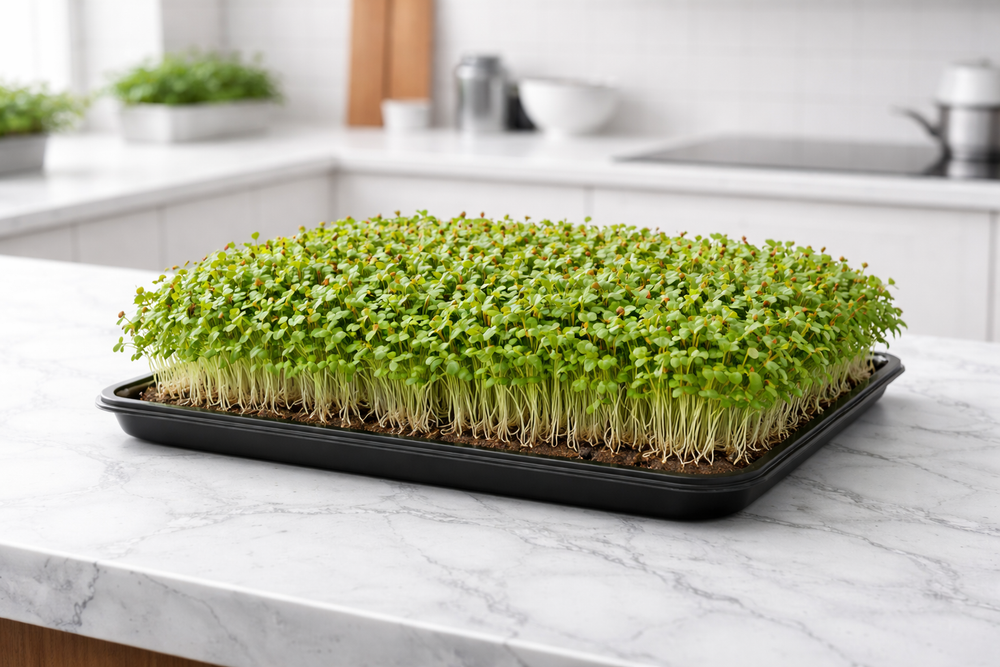 Microgreens vivos Rabanito y variedades 250 g HORECA (compra ahora y recibe en hasta 14 días en Santiago)