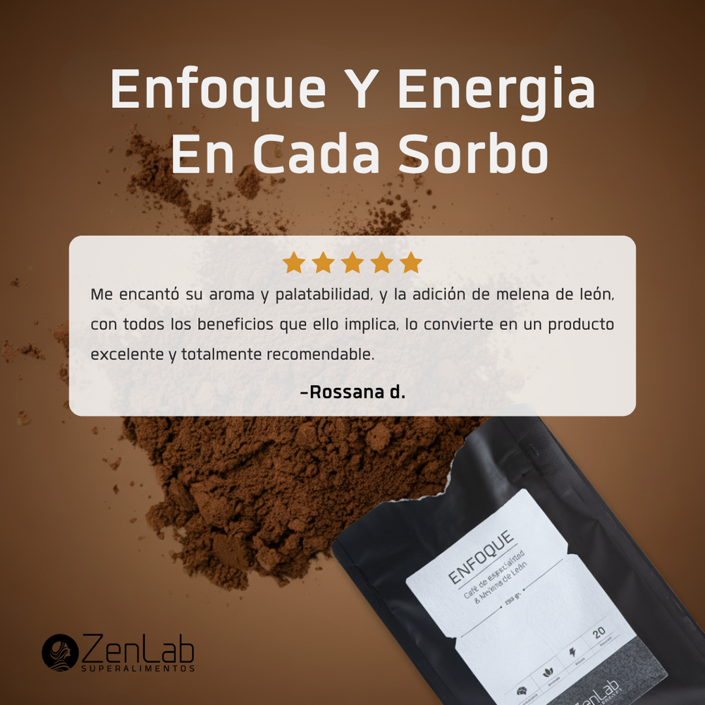 Café con Melena de León + Prensa Francesa  | Enfoque y Energía