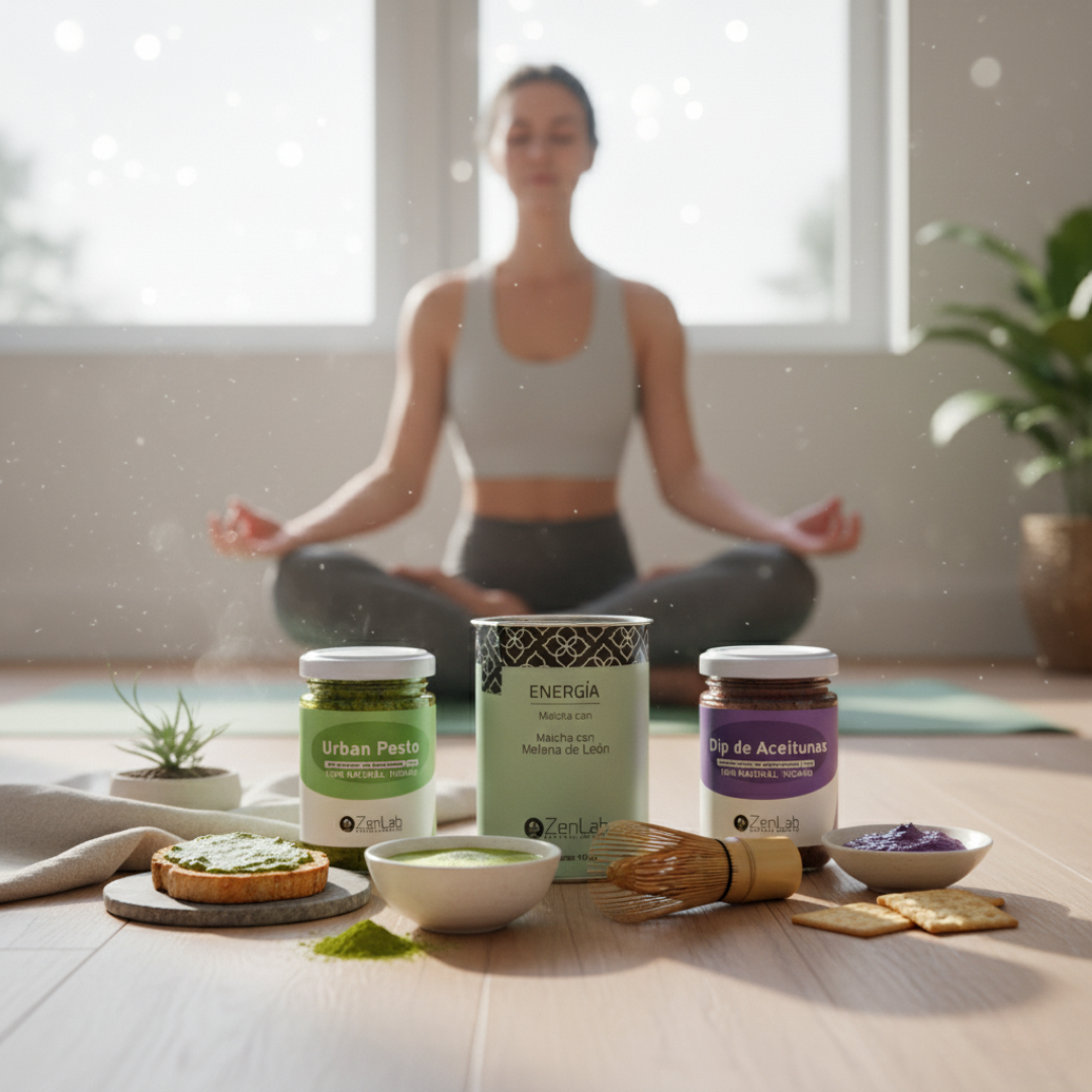 Pack Brunch ZenLab: Matcha con melena de león, Paté de Hongos Ostra con Aceitunas y Urban Pesto