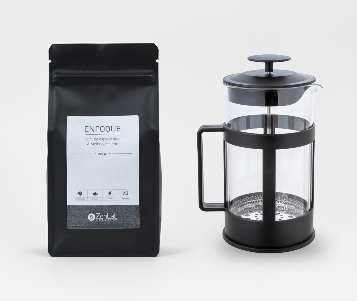 Café con Adaptógenos + Prensa Francesa: Enfoque y Energía Natural