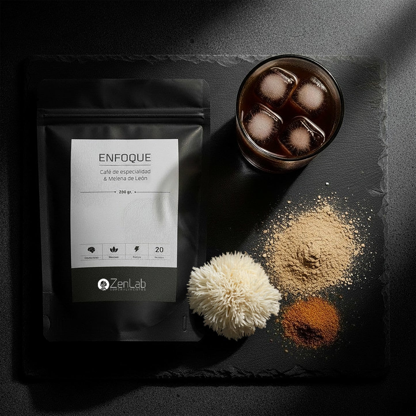 Enfoque - Café de Especialidad Colombiano con Hongos Adaptógenos Melena de León