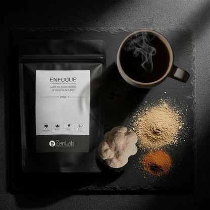 Café con Melena de León + Prensa Francesa  | Enfoque y Energía