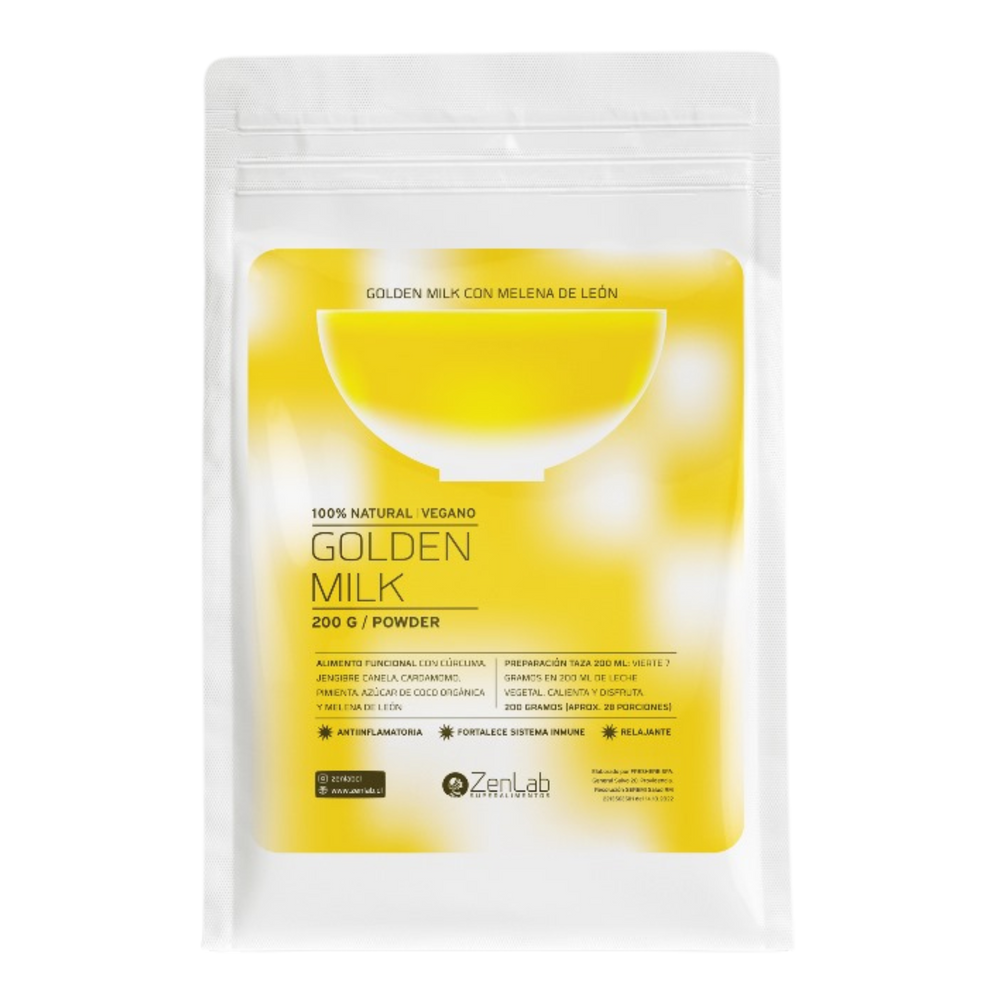 Golden Milk ZenLab – Bienestar Natural con Melena de León y Cúrcuma