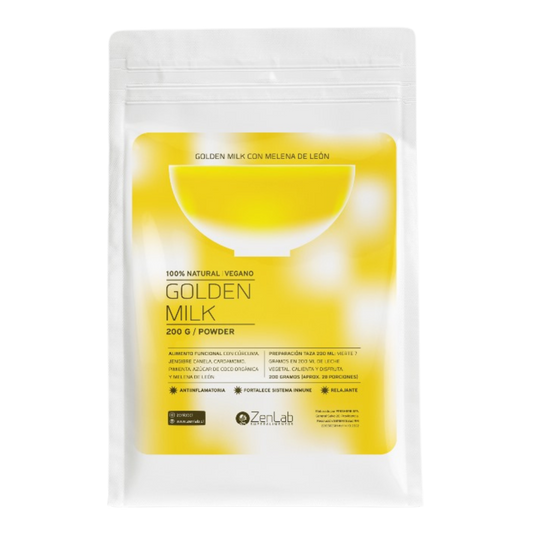 Golden Milk ZenLab – Bienestar Natural con Melena de León y Cúrcuma