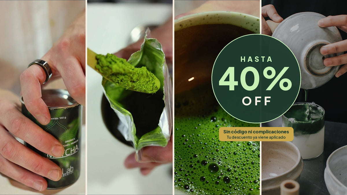 Matcha japonés orgánico ZenLab preparado con chasen — Matcha Days hasta 40% OFF