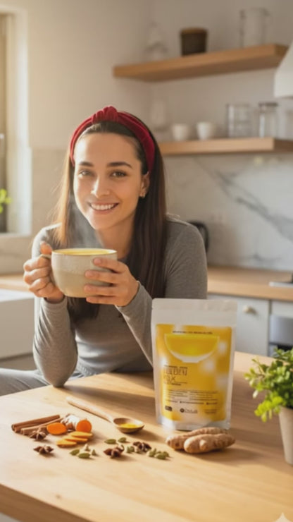 Golden Milk ZenLab – Bienestar Natural con Melena de León y Cúrcuma