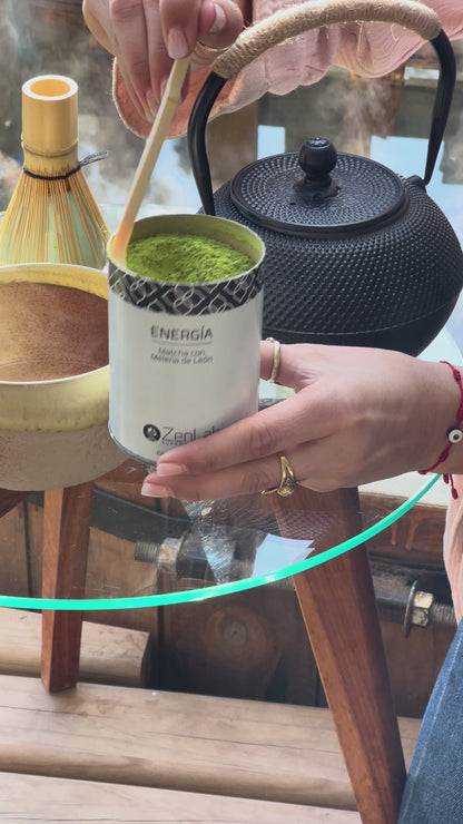BEST SELLER - ENERGÍA - Matcha japonés con melena de león 60 gramos