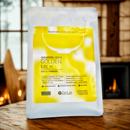 Golden Milk ZenLab – Bienestar Natural con Melena de León y Cúrcuma